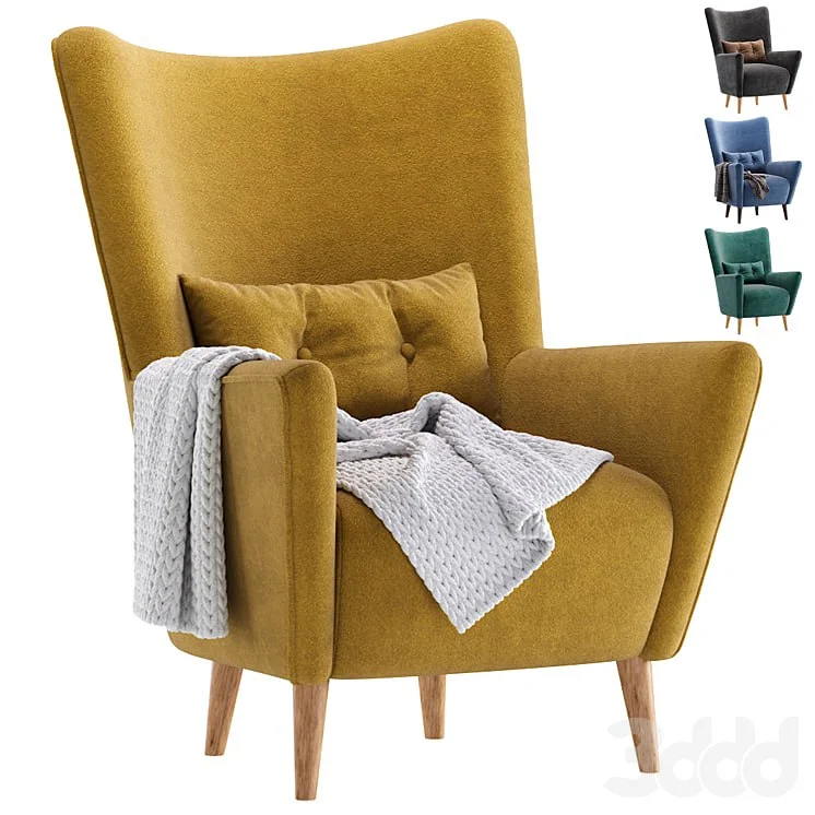 Armchair Nosta Yellow Divan